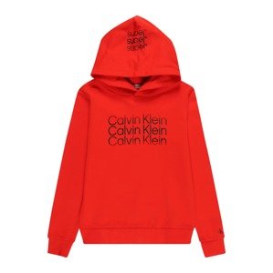 Calvin Klein Jeans Mikina  červená / čierna
