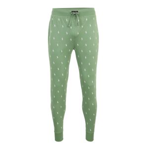Polo Ralph Lauren Pyžamové nohavice  zelená / biela