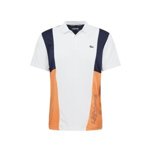 Lacoste Sport Funkčné tričko  biela / tmavomodrá / oranžová