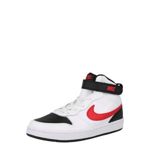 Nike Sportswear Tenisky 'Court Borough Mid 2'  biela / čierna / ohnivo červená