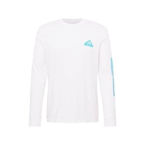 ADIDAS PERFORMANCE Funkčné tričko  biela / neónovo modrá / horčicová
