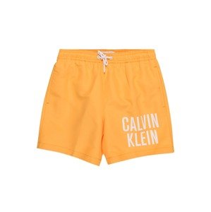 Calvin Klein Swimwear Plavecké šortky  biela / svetlooranžová