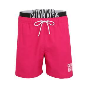 Calvin Klein Swimwear Plavecké šortky  ružová / čierna / biela