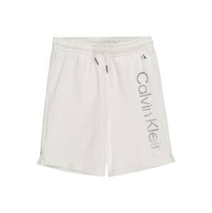 Calvin Klein Jeans Nohavice  biela / strieborná / čierna