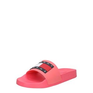 Tommy Jeans Plážové / kúpacie topánky  rosé / červená / biela / námornícka modrá