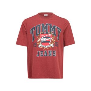 Tommy Jeans Plus Tričko  červená melírovaná / zmiešané farby