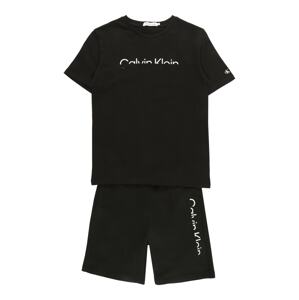 Calvin Klein Jeans Pyžamo  čierna / biela