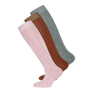 EWERS Ponožky  sivá melírovaná / svetloružová / hrdzavo červená