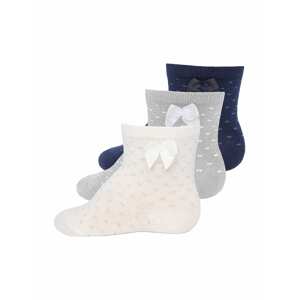 EWERS Ponožky  krémová / tmelová / tmavomodrá / sivá melírovaná / biela