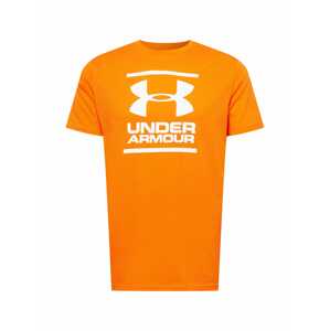 UNDER ARMOUR Funkčné tričko 'Foundation'  oranžová / biela