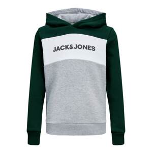 Jack & Jones Junior Mikina  jedľová / biela / sivá