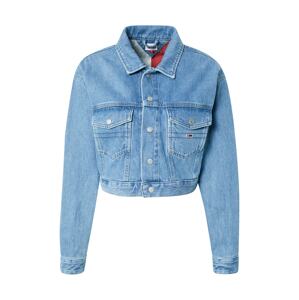 Tommy Jeans Prechodná bunda  modrá denim / červená / biela / námornícka modrá