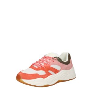 SCOTCH & SODA Nízke tenisky 'Celest'  oranžovo červená / ružová / biela / tmavozelená