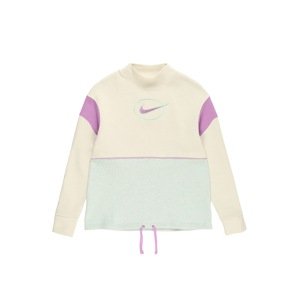 Nike Sportswear Mikina  béžová / pastelovo zelená / orchideová