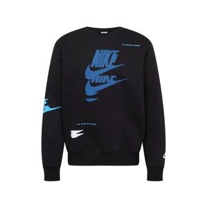 Nike Sportswear Mikina  čierna / modrá / biela