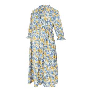 MAMALICIOUS Košeľové šaty 'CRYSTAL'  biela / modrá / žltá / kaki