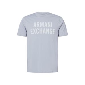 ARMANI EXCHANGE Tričko  svetlosivá / biela