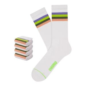 CHEERIO* Športové ponožky 'Tennis Type'  modrosivá / olivová / jablková / biela
