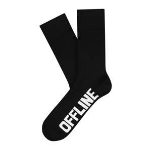 CHEERIO* Ponožky 'CHEERIO x EIKE OFFLINE ONLINE'  čierna / biela