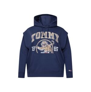Tommy Jeans Curve Mikina 'COLLEGE TIGER'  námornícka modrá / zmiešané farby