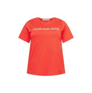 Calvin Klein Jeans Curve Tričko  červená / biela