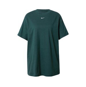 Nike Sportswear Funkčné tričko  tmavozelená / biela