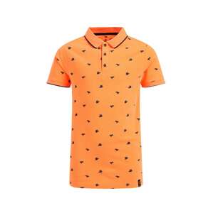 WE Fashion Tričko  oranžová / námornícka modrá