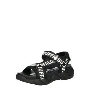 BUFFALO Sandále  čierna / biela