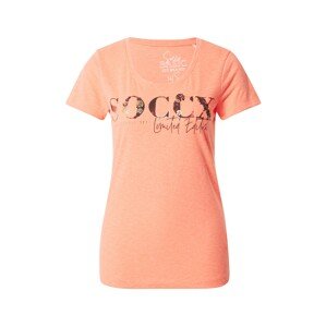 Soccx Tričko 'Hi:lda'  tmavočervená / ružová / biela