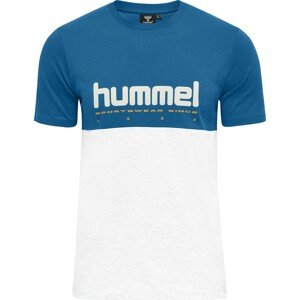 Hummel Funkčné tričko 'Manfred'  kráľovská modrá / svetlosivá / mandarínková / biela