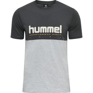 Hummel Funkčné tričko 'Manfred'  sivá melírovaná / antracitová / biela / oranžová