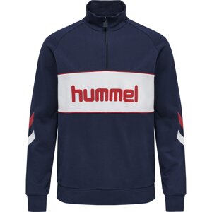 Hummel Športová mikina 'Durban'  námornícka modrá / červená / biela