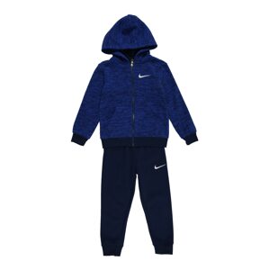 Nike Sportswear Joggingová súprava 'SPACE DYED FZ + JOGGER SET'  námornícka modrá / kobaltovomodrá / biela