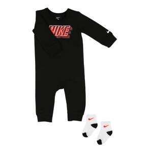 Nike Sportswear Overal  čierna / tmavooranžová / biela / sivá