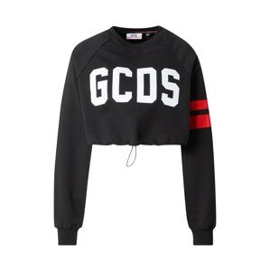 GCDS Sweatshirt  čierna / biela / červená