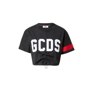 GCDS Tričko  čierna / biela / červená