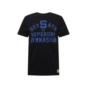 Superdry Tričko  čierna / modrá