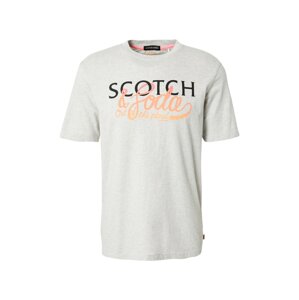 SCOTCH & SODA Tričko  sivá melírovaná / marhuľová / čierna