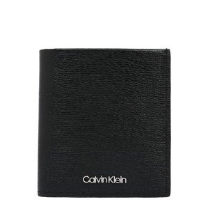 Calvin Klein Peňaženka 'Minimalism'  čierna / strieborná
