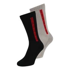 HUGO Ponožky  sivá melírovaná / čierna / krvavo červená