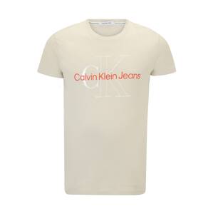 Calvin Klein Jeans Plus Tričko  tmelová / tmavooranžová / biela