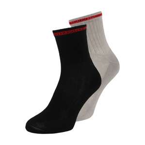 HUGO Ponožky  sivá melírovaná / červená / čierna