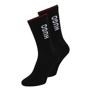 HUGO Ponožky  čierna / biela / krvavo červená