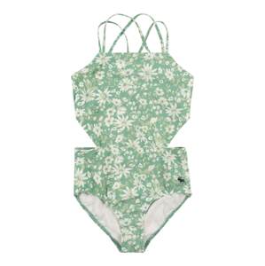 Abercrombie & Fitch Jednodielne plavky  mätová / pastelovo zelená / biela