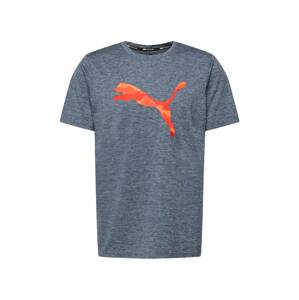 PUMA Funkčné tričko 'Heather Cat'  tmavomodrá / oranžovo červená