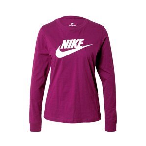 Nike Sportswear Tričko  vínovo červená / biela