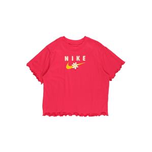 Nike Sportswear Tričko  pitaya / biela / šafránová
