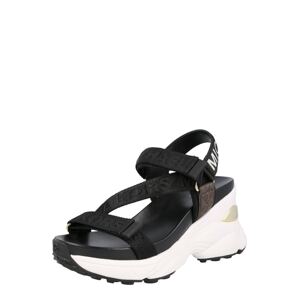 MICHAEL Michael Kors Remienkové sandále 'MADDOX'  čierna / hnedá / biela