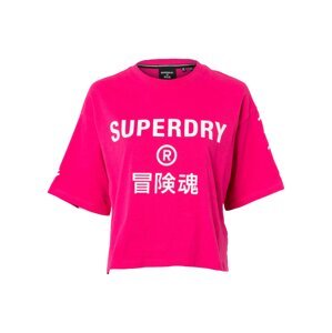 Superdry Funkčné tričko  fuksia / biela