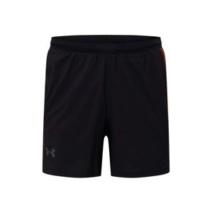 UNDER ARMOUR Športové nohavice 'Launch'  čierna / sivá / červená